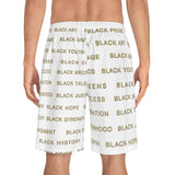 Cultural Empowerment Board Shorts - Stylish Swimwear for Celebrating Black Excellence