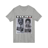 FIGHT - WHITE UNISEX V-NECK T-SHIRT