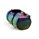 EAUX WHITE ON RAINBOW DUFFEL BAG