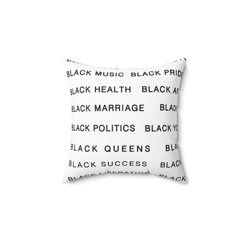 BLACK MAGIC - BLACK LETTERS THROW PILLOW