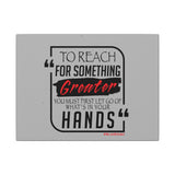 REACH FOR SOMETHING - BLACK RED CANVAS ART