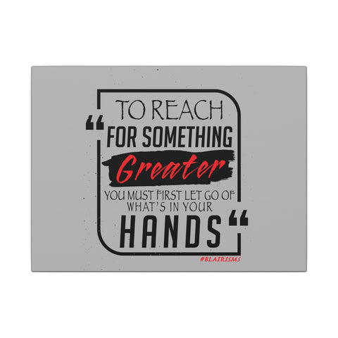 REACH FOR SOMETHING - BLACK RED CANVAS ART