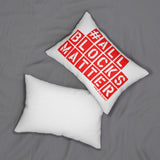 ALLBLOCKSMATTER_Red LUMBAR PILLOW