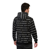 BLACK MAGIC WHITE LETTERS AOP PULLOVER HOODIE