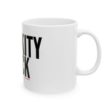 BLACKITY BLACK - BLACK CERAMIC MUG WHITE 15OZ
