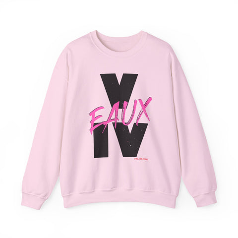 V EAUX IV - BLACK W/ PINK EAUX UNISEX SWEAT SHIRT