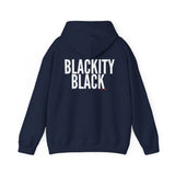 BLACKITY BLACK - WHITE UNISEX HOODIE