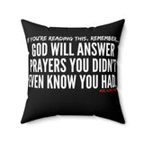 GOD WILL ANSWER THROW PILLOW