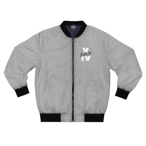 V EAUX IV - WHITE W/ BLACK EAUX AOP MEN'S BOMBER JACKET