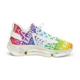EAUX WHITE ON RAINBOW MESH SNEAKERS