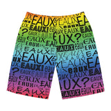 EAUX BLACK ON RAINBOW BOARD SHORTS