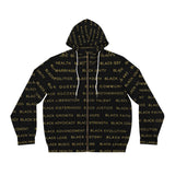 BLACK MAGIC - BLACK GOLD AOP ZIP HOODIE