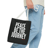 PEACE BE THE JOURNEY WHITE TOTE BAG
