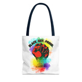 BLACK GAY PROUD FIST TOTE BAG