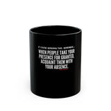 ABSENCE CERAMIC MUG - BLACK 11OZ