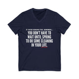 SPRING CLEANING UNISEX V-NECK T-SHIRT