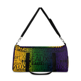 EAUX - BLACK ON MARDI GRAS DUFFEL BAG