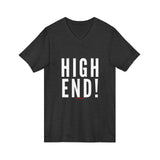HIGH END WHITE UNISEX V-NECK T-SHIRTS