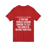 HELP THEM PACK UNISEX V-NECK T-SHIRT