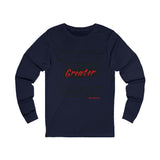REACH FOR SOMETHING - BLACK RED UNISEX LONG SLEEVE T-SHIRT