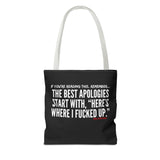 BEST APOLOGIES TOTE BAG