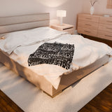 EAUX WHITE PLUSH BLANKET