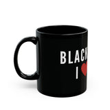 BLACK PEOPLE I LOVE YOU - WHITE CERAMIC MUG BLACK 11OZ
