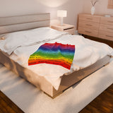 BLACK MAGIC RAINBOW BLACK  PLUSH BLANKET