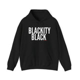 BLACKITY BLACK - WHITE UNISEX HOODIE