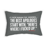 BEST APOLOGIES LUMBAR PILLOW
