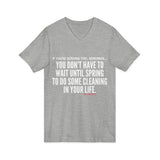 SPRING CLEANING UNISEX V-NECK T-SHIRT