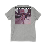 STAND - WHITE UNISEX V-NECK T-SHIRT