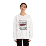 REACH FOR SOMETHING - BLACK RED UNISEX SWEAT SHIRT