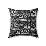 EAUX WHITE THROW PILLOW