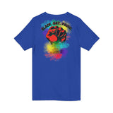BLACK GAY PROUD FIST UNISEX V-NECK T-SHIRTS