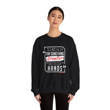 REACH FOR SOMETHING - WHITE RED UNISEX SWEAT SHIRT
