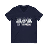 JESUS SAID (CLEAN) UNISEX V-NECK T-SHIRT