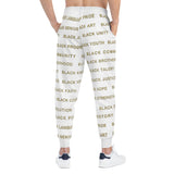 BLACK MAGIC - GOLD LETTERS ATHLETIC JOGGERS