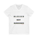 BLACK WOMAN RAINBOW UNISEX V-NECK T-SHIRT