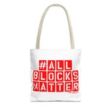 #AllBlocksMatter Tote Bag - Empowering AOP Design for Activism