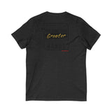 REACH FOR SOMETHING BLACK GOLD V-NECK T-SHIRTS