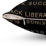BLACK MAGIC - BLACK GOLD THROW PILLOW