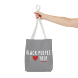 BLACKITY BLACK - WHITE TOTE BAG