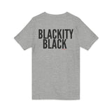 BLACKITY BLACK - BLACK UNISEX V-NECK T-SHIRT