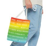 BLACK MAGIC RAINBOW WHITE  TOTE BAG