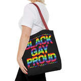 BLACK GAY PROUD TOTE BAG