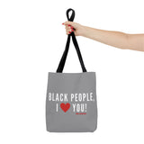 BLACKITY BLACK - WHITE TOTE BAG