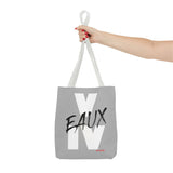 V EAUX IV - WHITE W/ BLACK EAUX TOTE BAG
