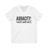 Audacity_Black UNISEX V-NECK T-SHIRT