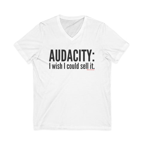 Audacity_Black UNISEX V-NECK T-SHIRT